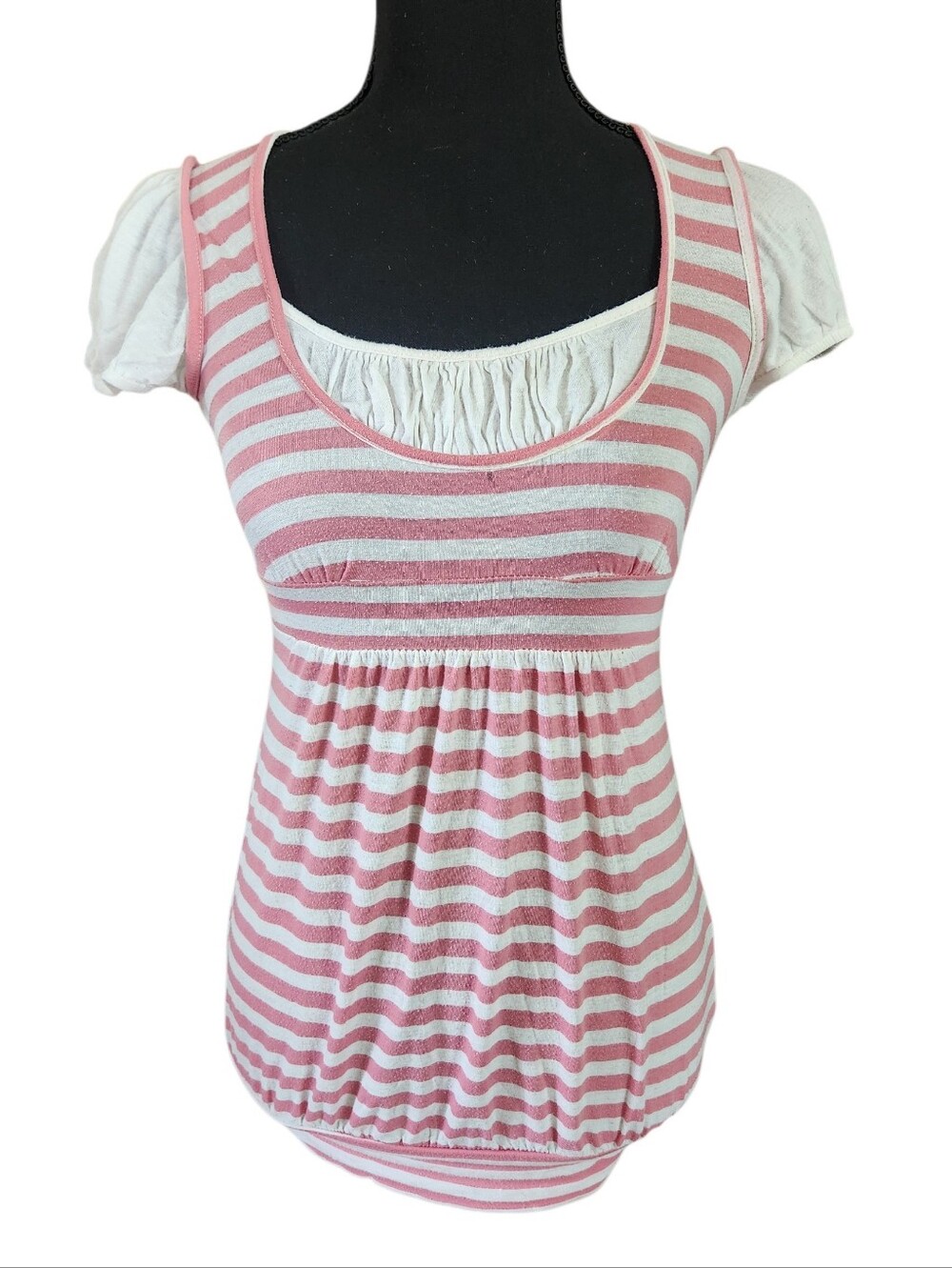 Y2k 2010s Empire Waist Babydoll Milkmaid Top Sz S